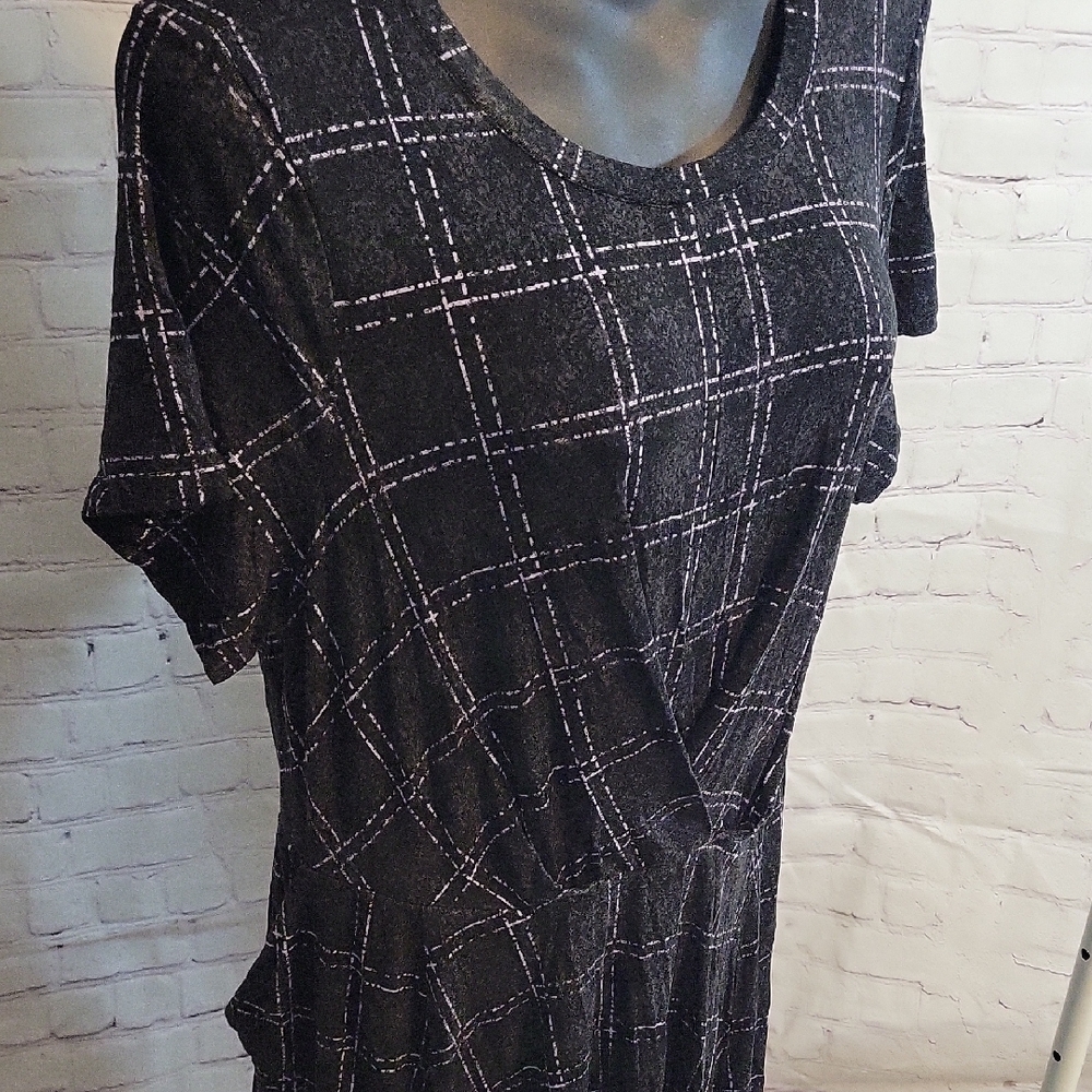 Torrid Black and White Checkered Midi Dress - Picture 4 of 8